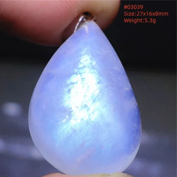 Natural Moonstone Oval Pendant in 925 Silver