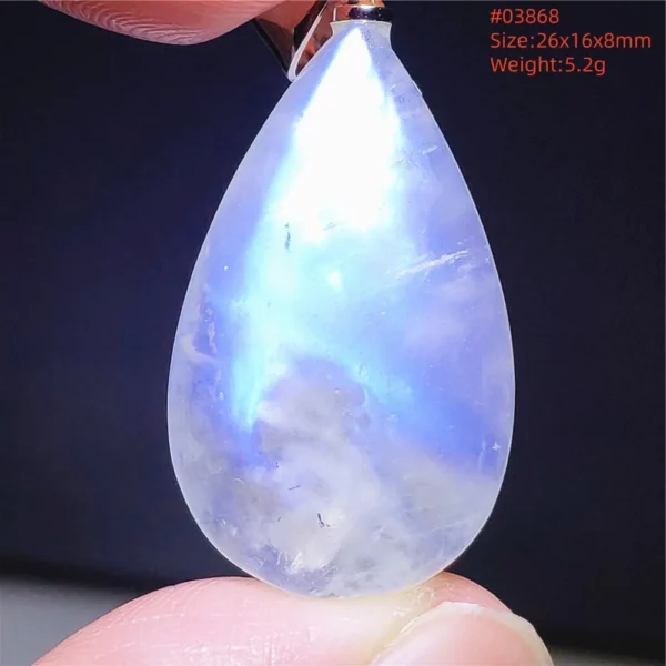 Natural Moonstone Oval Pendant in 925 Silver