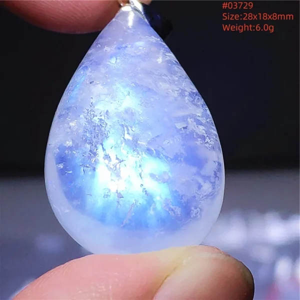 Natural Moonstone Oval Pendant in 925 Silver
