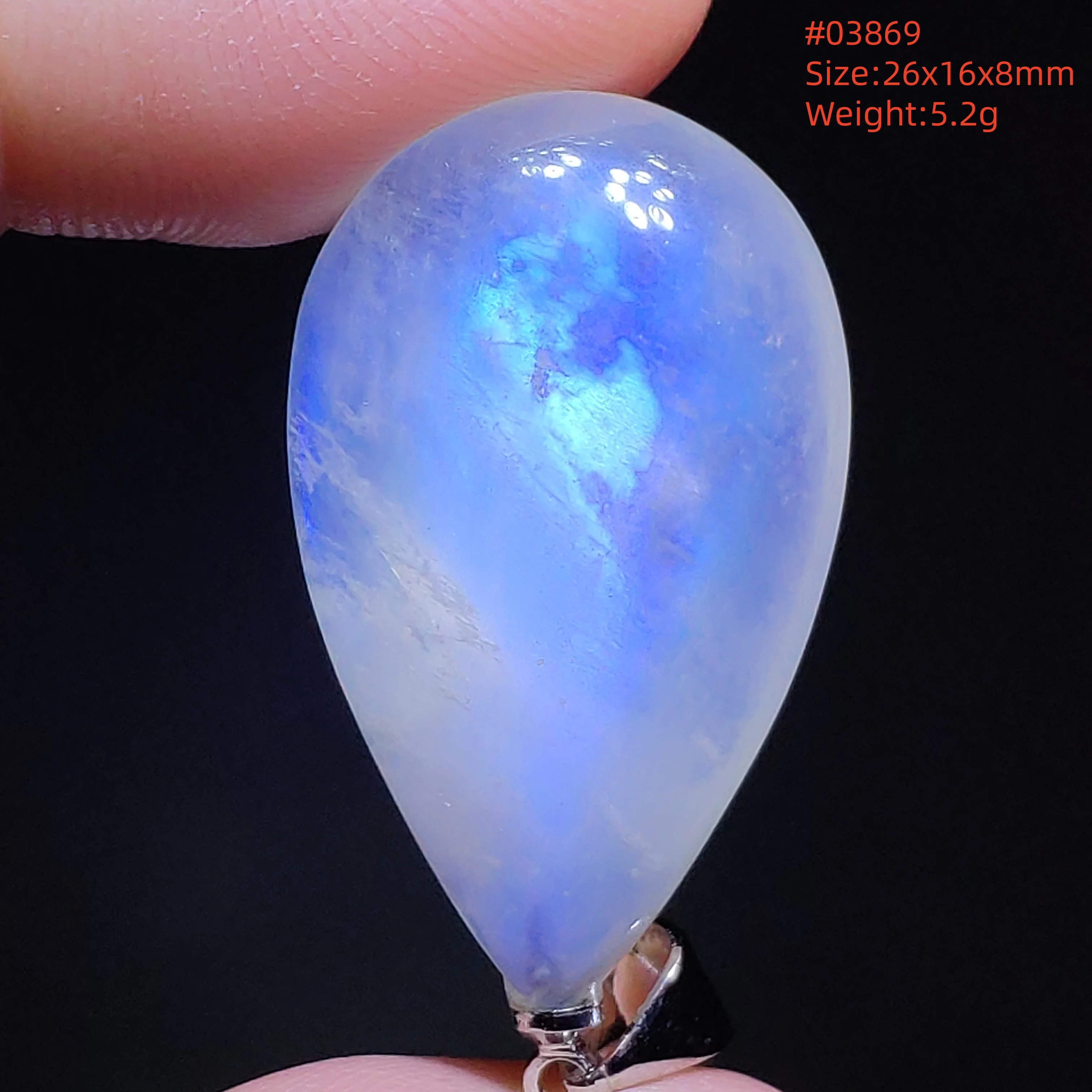 Natural Moonstone Oval Pendant in 925 Silver - Image 39