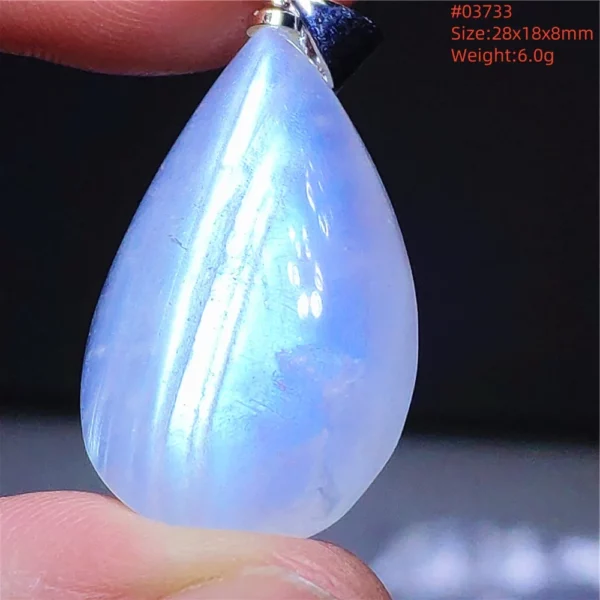 Natural Moonstone Oval Pendant in 925 Silver