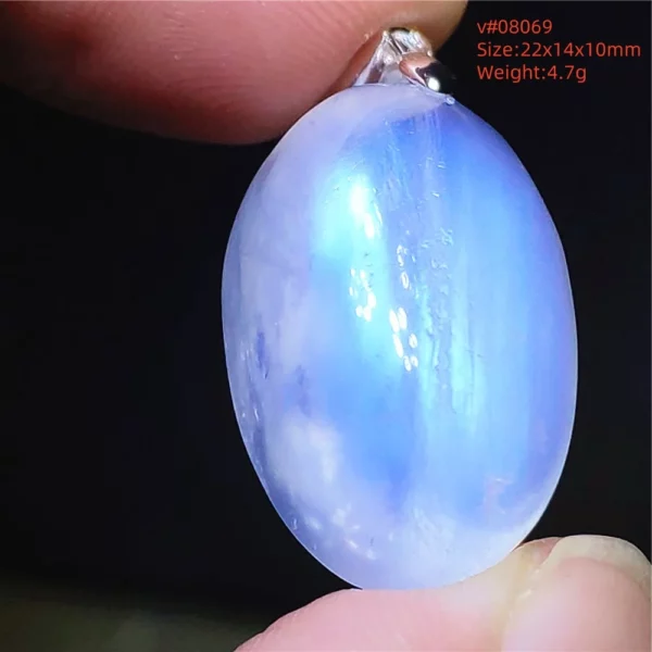 Natural Moonstone Oval Pendant in 925 Silver