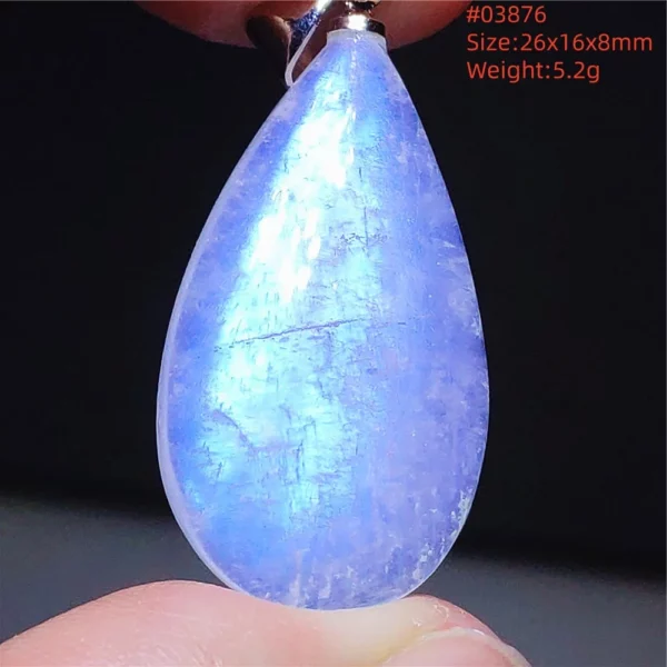 Natural Moonstone Oval Pendant in 925 Silver