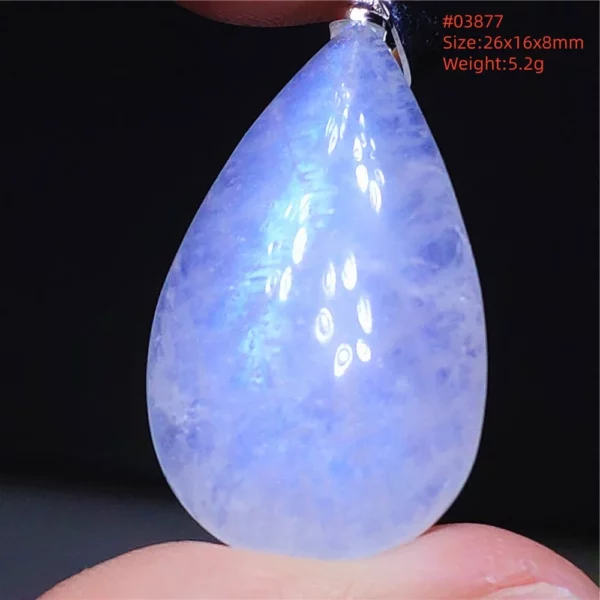 Natural Moonstone Oval Pendant in 925 Silver