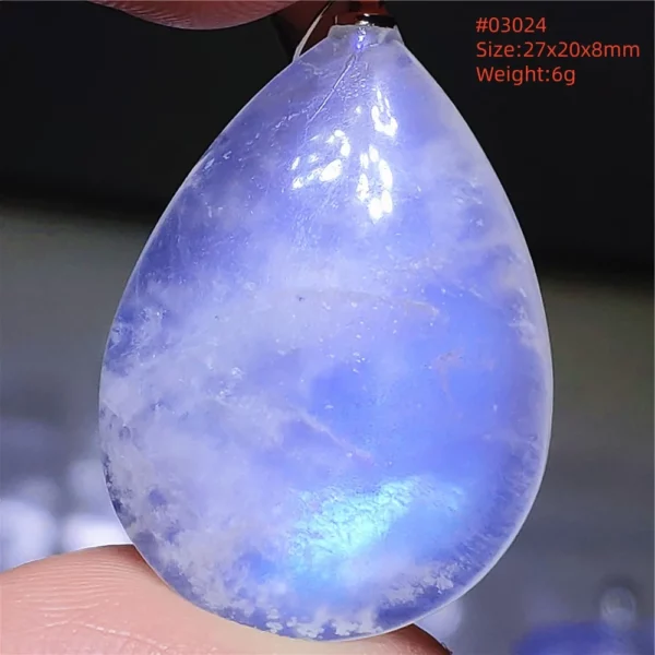 Natural Moonstone Oval Pendant in 925 Silver