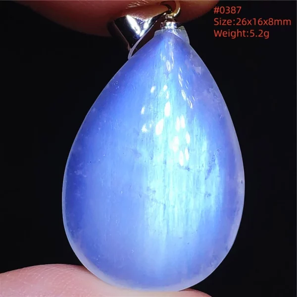 Natural Moonstone Oval Pendant in 925 Silver