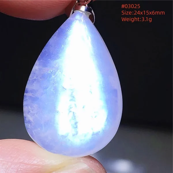 Natural Moonstone Oval Pendant in 925 Silver
