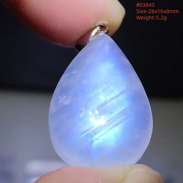 Natural Moonstone Oval Pendant in 925 Silver