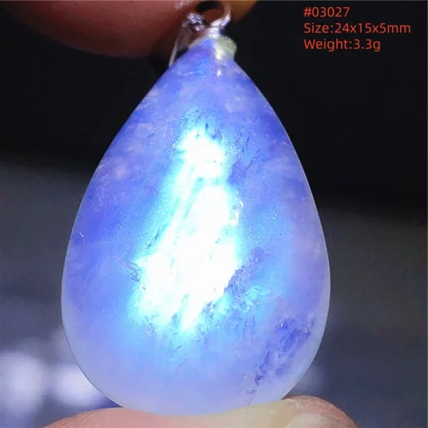 Natural Moonstone Oval Pendant in 925 Silver