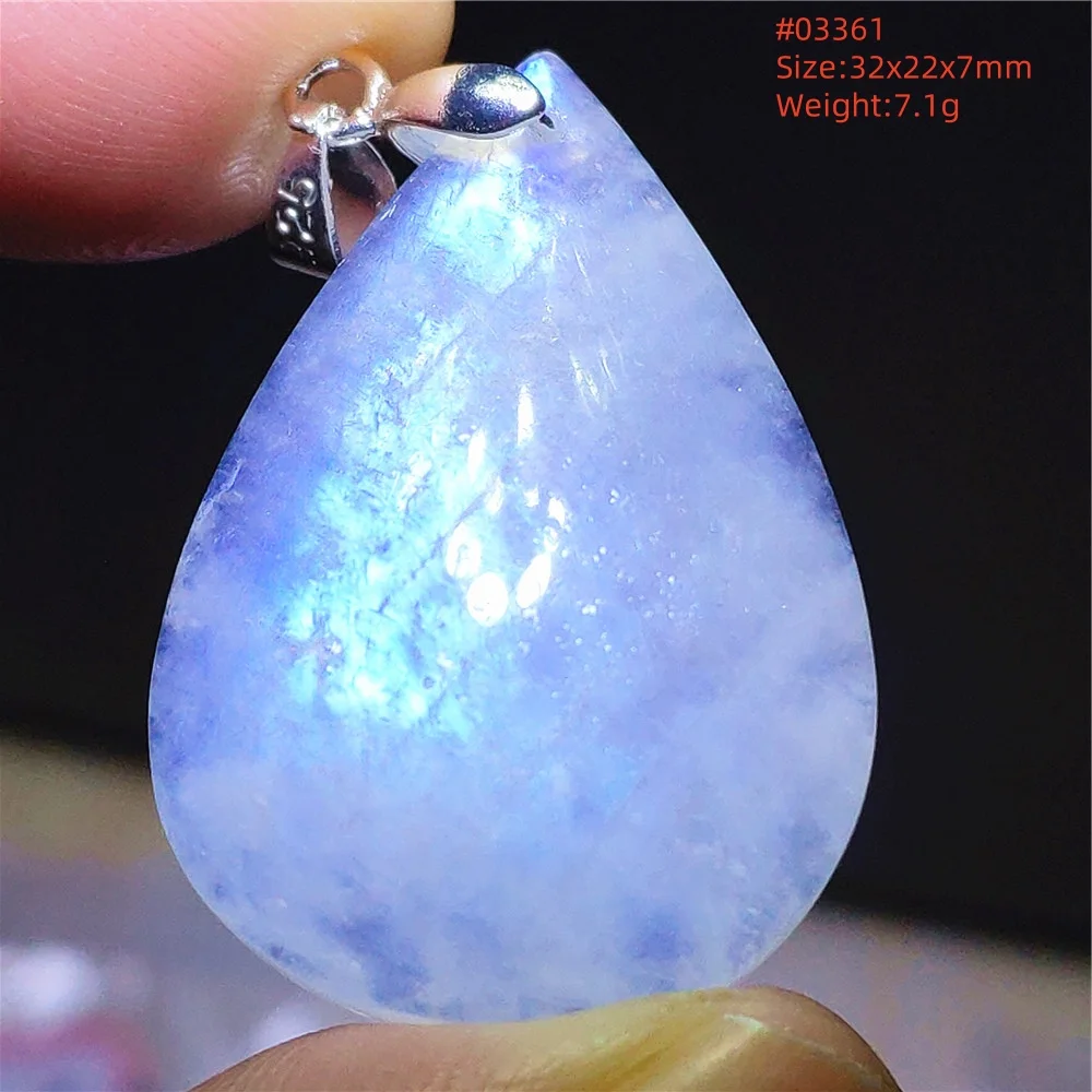 Natural Moonstone Oval Pendant in 925 Silver - Image 59
