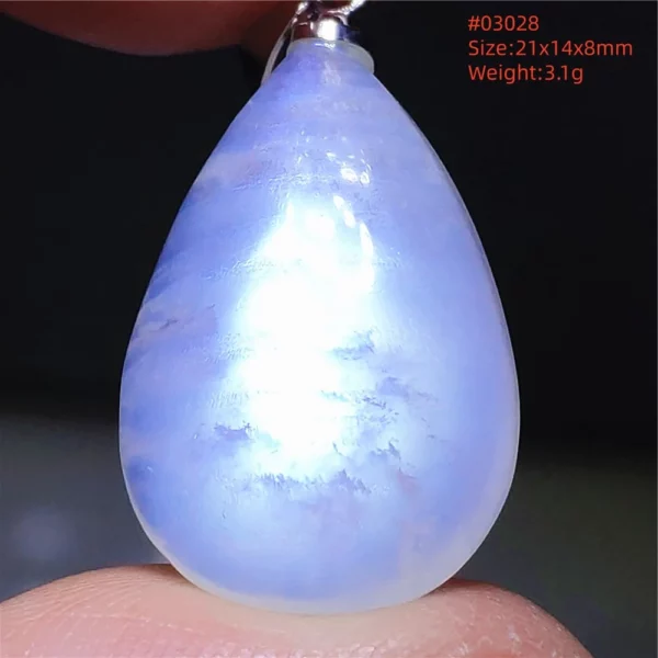 Natural Moonstone Oval Pendant in 925 Silver