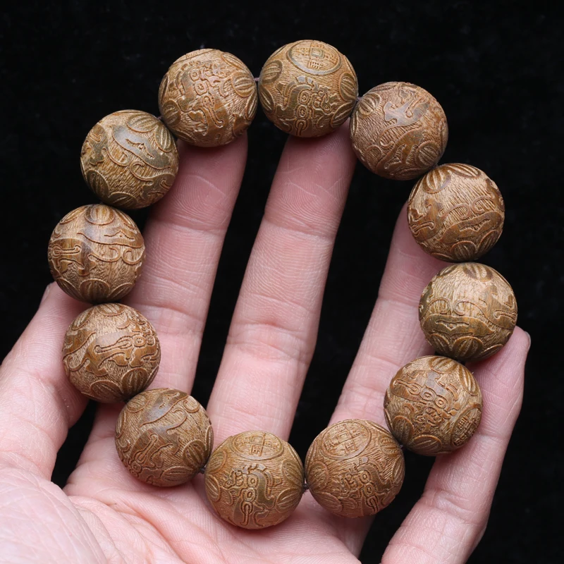 Natural Multicolor Wooden Bracelet for Men, 20mm Elastic - Image 10