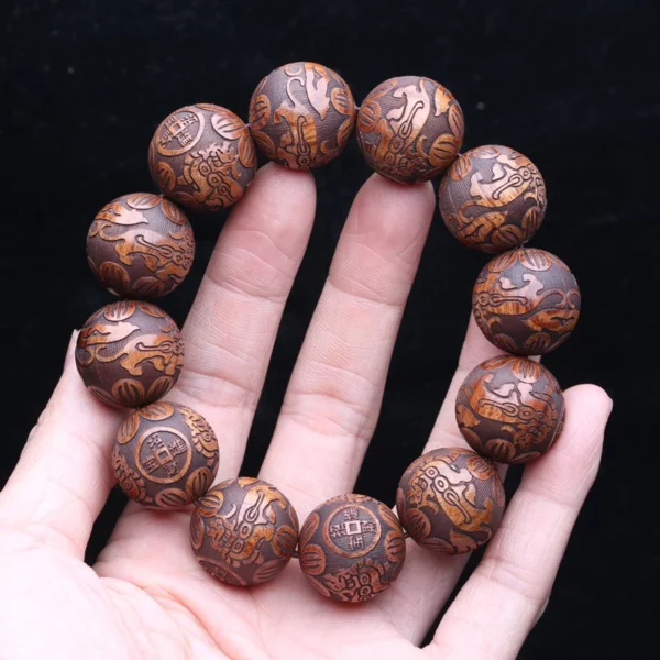 Natural Multicolor Wooden Bracelet for Men, 20mm Elastic