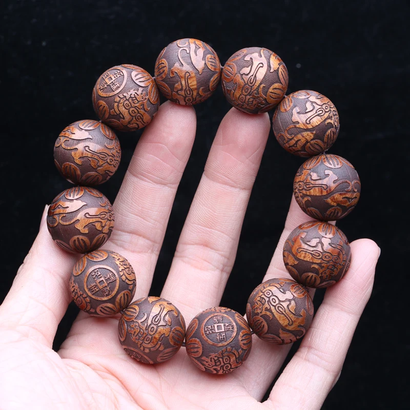 Natural Multicolor Wooden Bracelet for Men, 20mm Elastic - Image 18