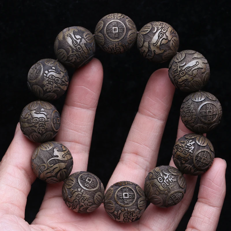 Natural Multicolor Wooden Bracelet for Men, 20mm Elastic - Image 9