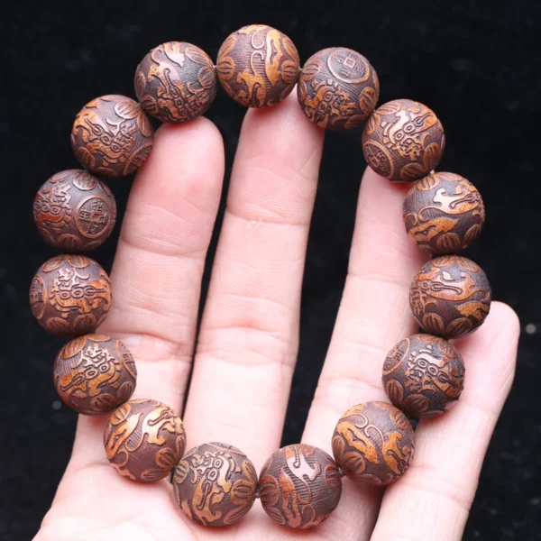 Natural Multicolor Wooden Bracelet for Men, 20mm Elastic