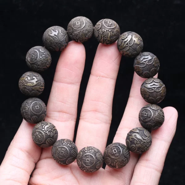 Natural Multicolor Wooden Bracelet for Men, 20mm Elastic