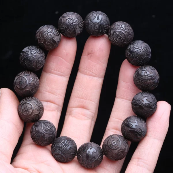 Natural Multicolor Wooden Bracelet for Men, 20mm Elastic