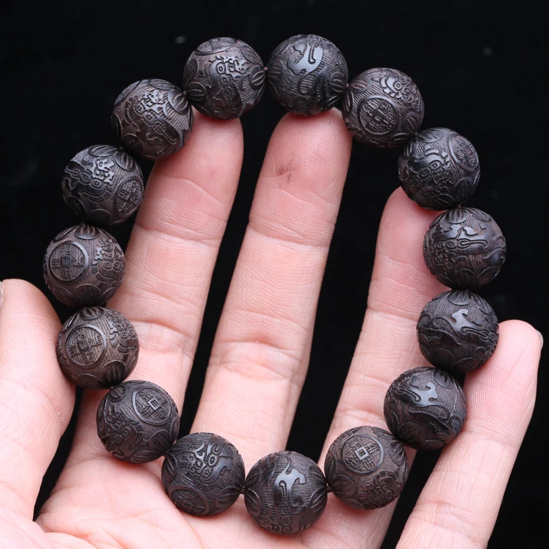 Natural Multicolor Wooden Bracelet for Men, 20mm Elastic - Image 17