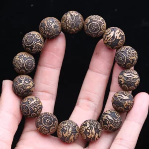 Natural Multicolor Wooden Bracelet for Men, 20mm Elastic - Image 21