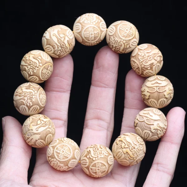 Natural Multicolor Wooden Bracelet for Men, 20mm Elastic