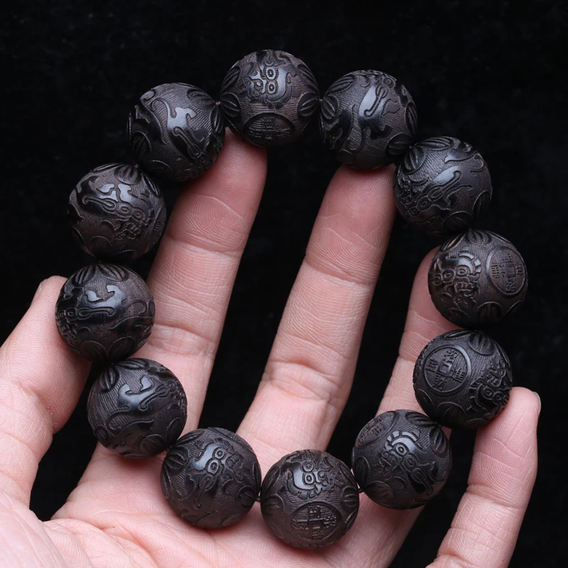 Natural Multicolor Wooden Bracelet for Men, 20mm Elastic - Image 3