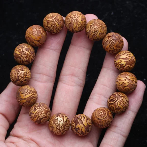 Natural Multicolor Wooden Bracelet for Men, 20mm Elastic