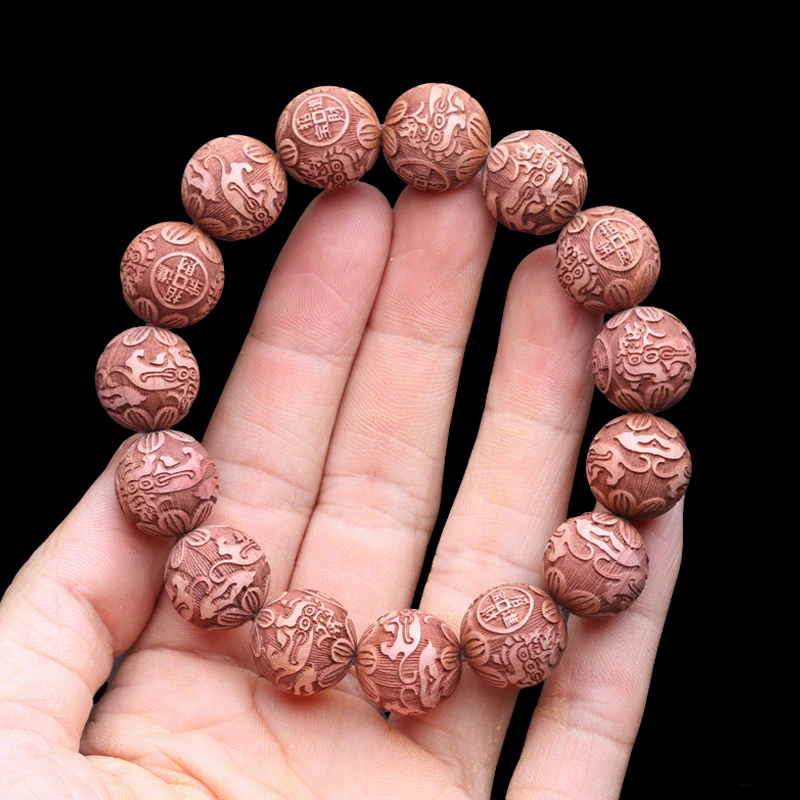 Natural Multicolor Wooden Bracelet for Men, 20mm Elastic - Image 8