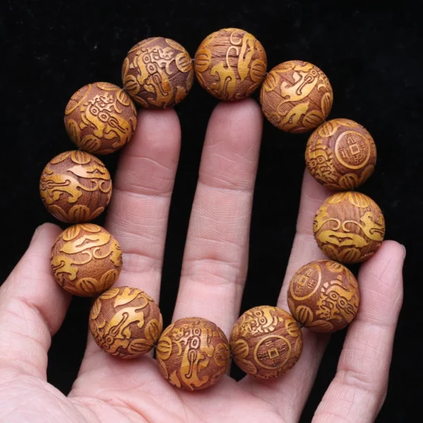 Natural Multicolor Wooden Bracelet for Men, 20mm Elastic