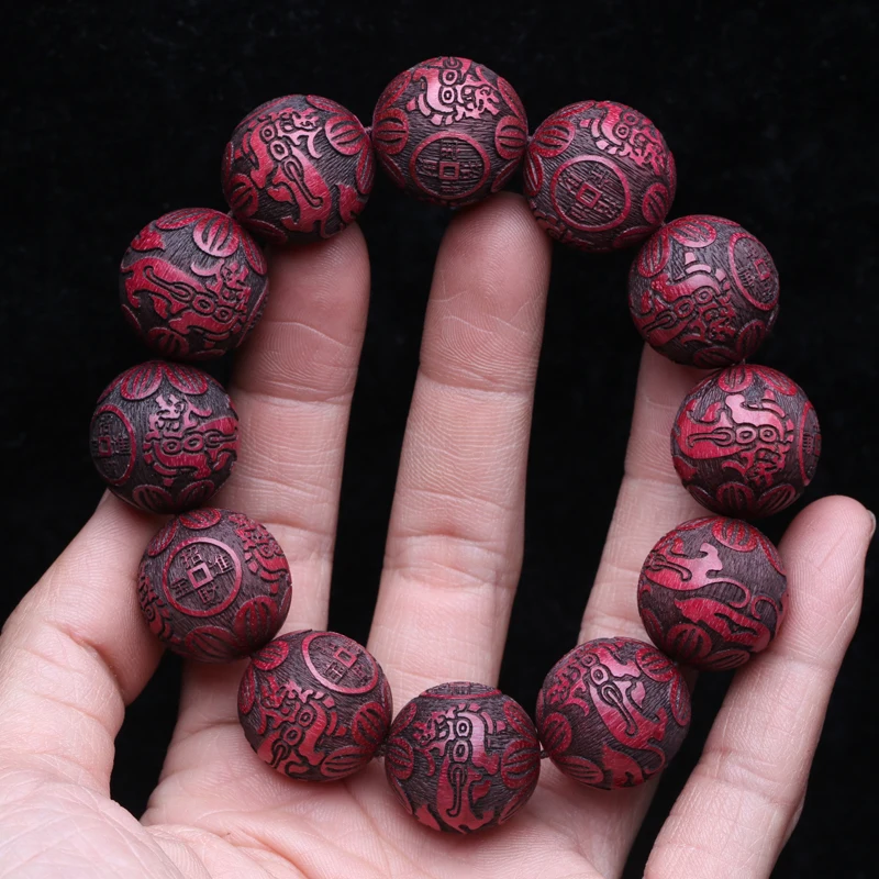 Natural Multicolor Wooden Bracelet for Men, 20mm Elastic - Image 6