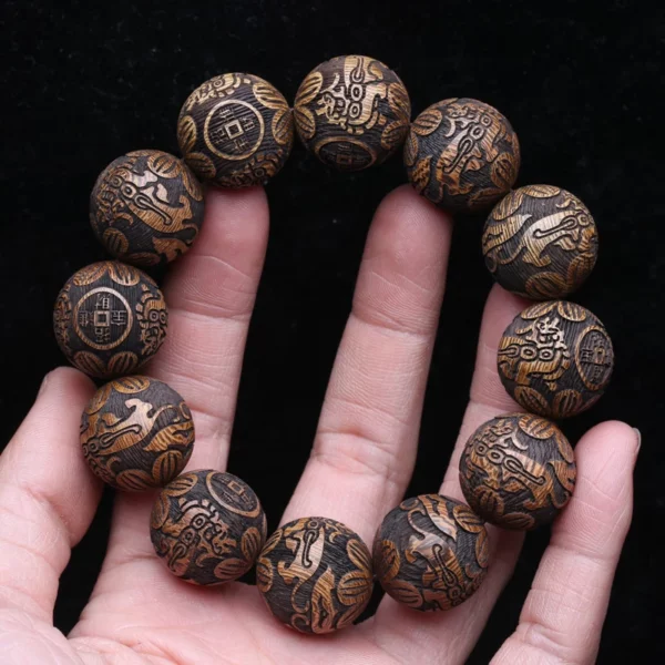 Natural Multicolor Wooden Bracelet for Men, 20mm Elastic