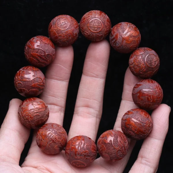 Natural Multicolor Wooden Bracelet for Men, 20mm Elastic