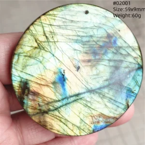 Rainbow Flash Purple Labradorite Pendant Necklace - Image 2