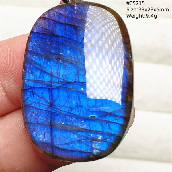 Rainbow Flash Purple Labradorite Pendant Necklace