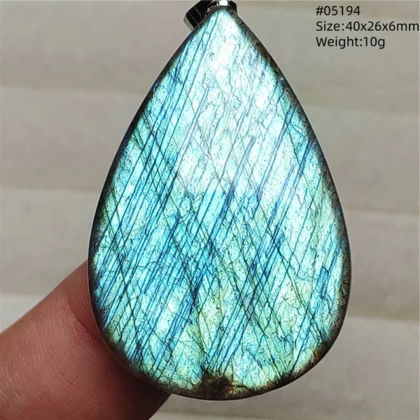 Rainbow Flash Purple Labradorite Pendant Necklace
