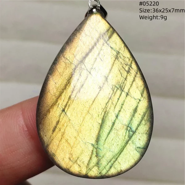 Rainbow Flash Purple Labradorite Pendant Necklace