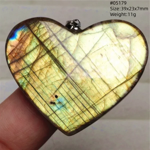 Rainbow Flash Purple Labradorite Pendant Necklace