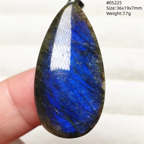 Rainbow Flash Purple Labradorite Pendant Necklace