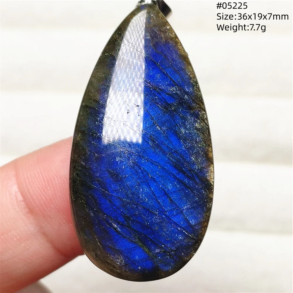 Rainbow Flash Purple Labradorite Pendant Necklace - Image 7