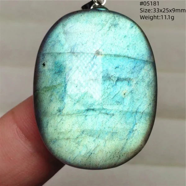Rainbow Flash Purple Labradorite Pendant Necklace