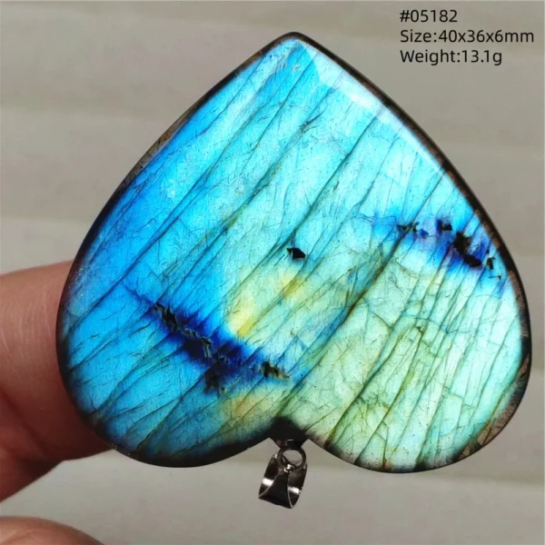 Rainbow Flash Purple Labradorite Pendant Necklace