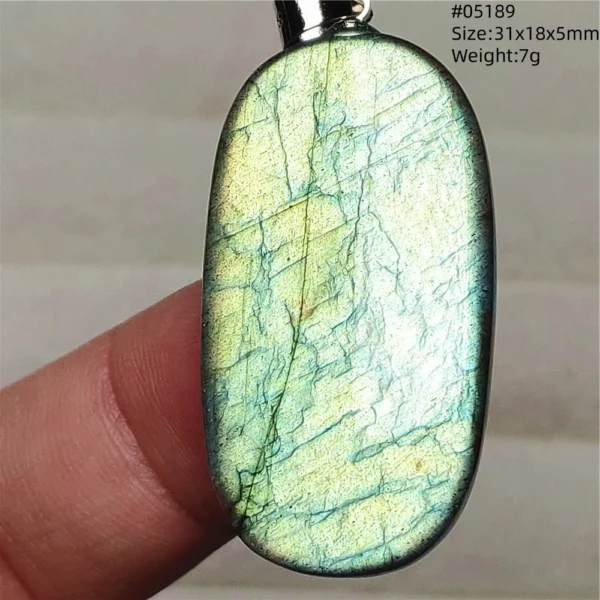Rainbow Flash Purple Labradorite Pendant Necklace
