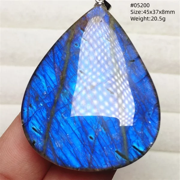 Rainbow Flash Purple Labradorite Pendant Necklace