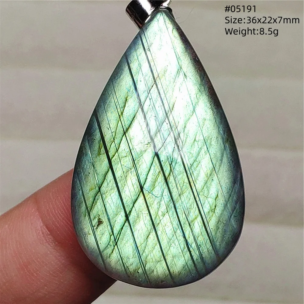 Rainbow Flash Purple Labradorite Pendant Necklace - Image 58