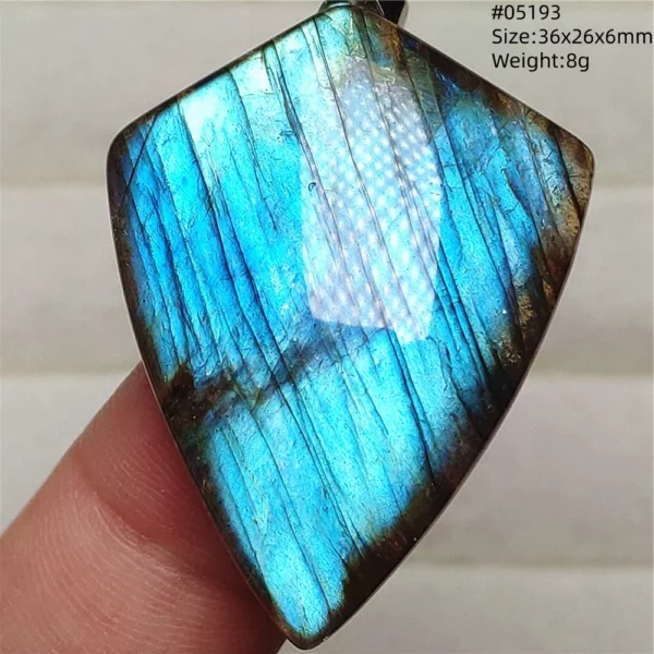 Rainbow Flash Purple Labradorite Pendant Necklace
