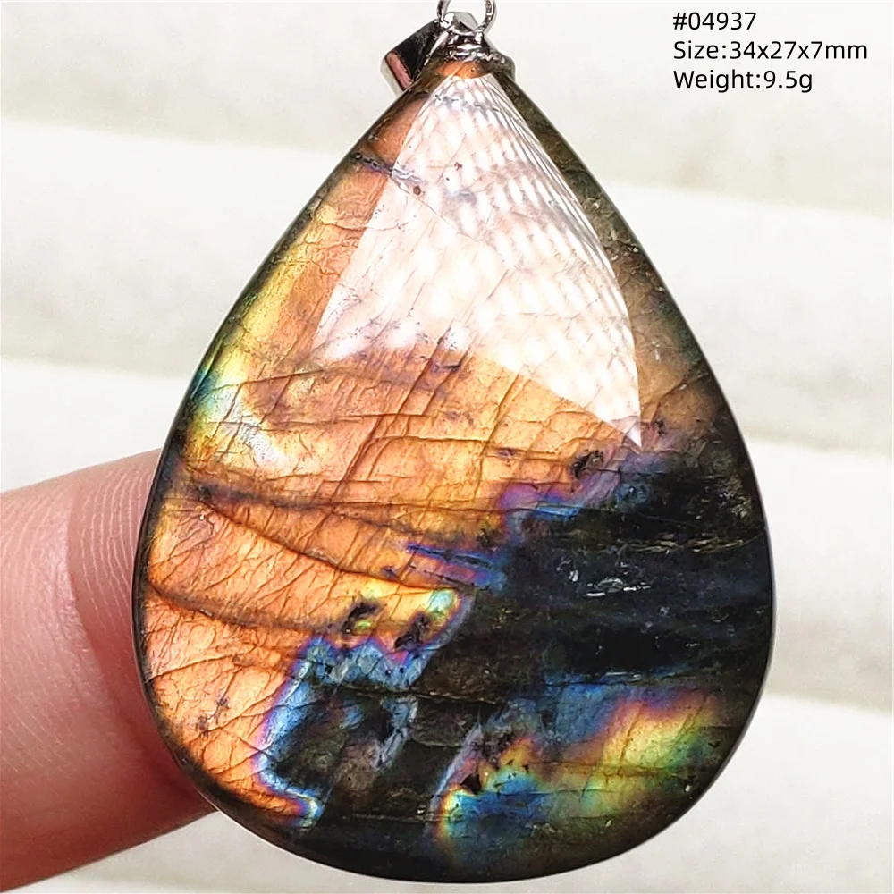 Rare Purple & Blue Labradorite Pendant, Women & Men - Image 9