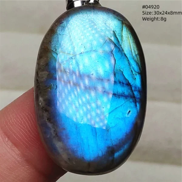 Rare Purple & Blue Labradorite Pendant, Women & Men