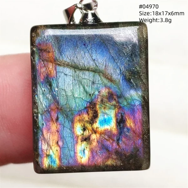 Rare Purple & Blue Labradorite Pendant, Women & Men