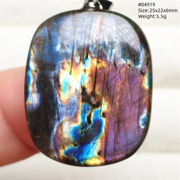 Rare Purple & Blue Labradorite Pendant, Women & Men