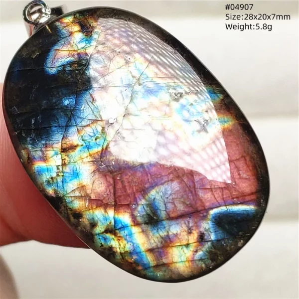 Rare Purple & Blue Labradorite Pendant, Women & Men